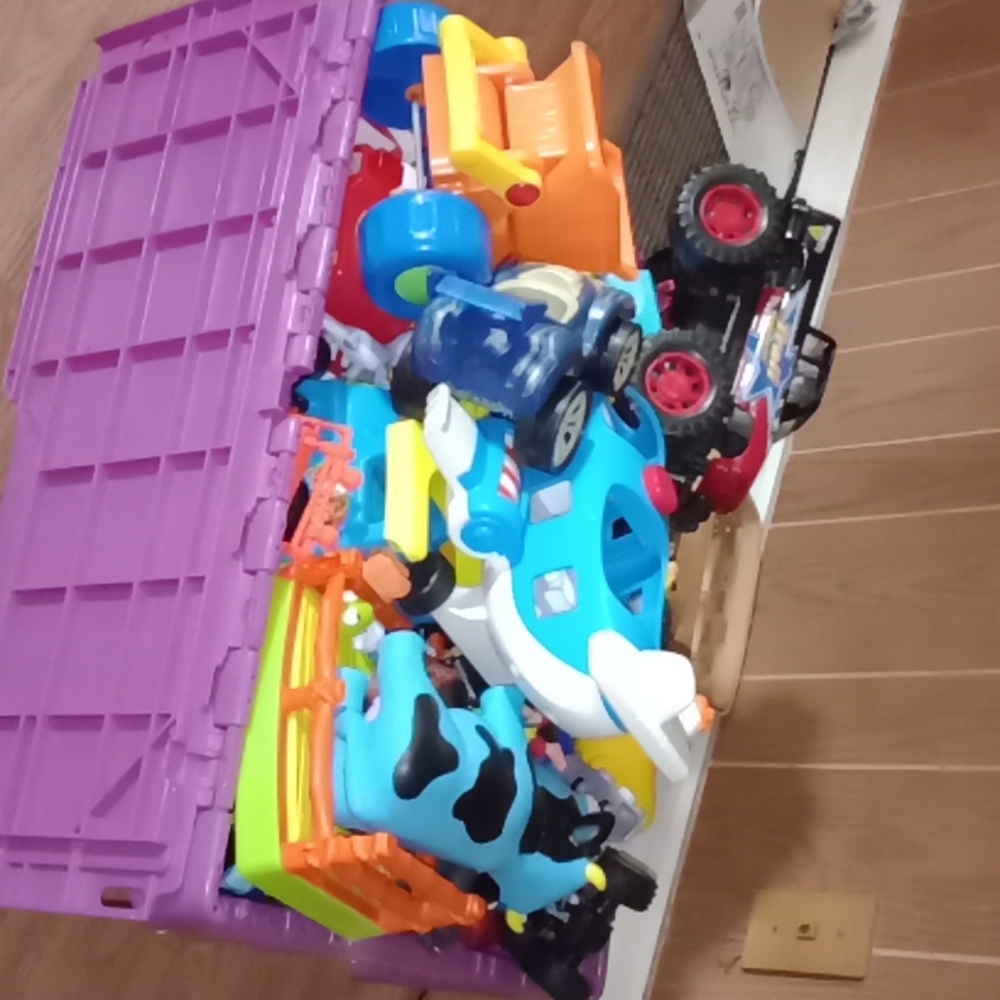 Bin of toys